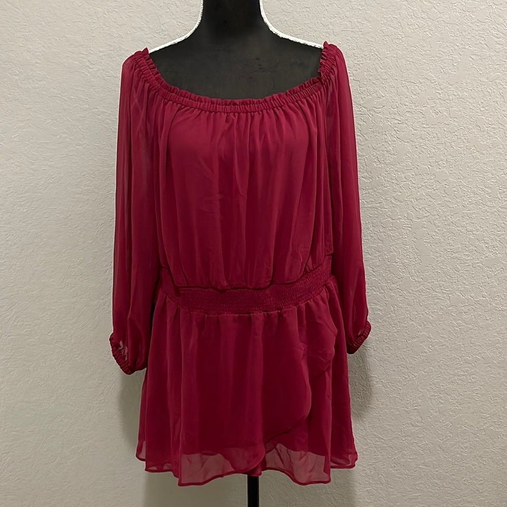 Lane Bryant off the shoulder elastic band waist band top ** NEW WITH TAGS**